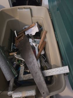 Bin full of tools