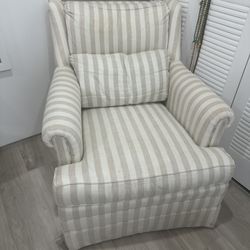 Two Lounge Chairs with Footrests