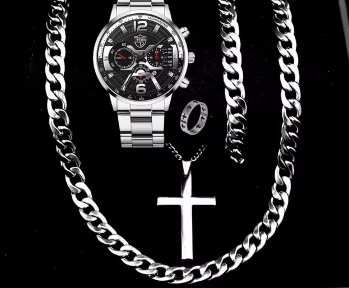 5PCS Set | Fashion Mens Calendar Watches | Mens Wristwatch