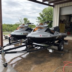 2008 Sea-Doo RTX 4 Tec Wave Runners W/ Trailer