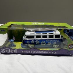 Stitch And Volkswagen T1 Bus