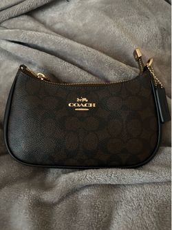 coach mini teri bag brown black/ gold