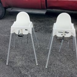 2 commercial grade high chairs