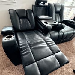 Recliner Leather Couch