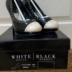 Benna White House Black Market Heels 