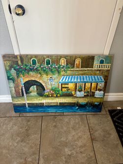 Venice Canal Oil Painting on Canvas
