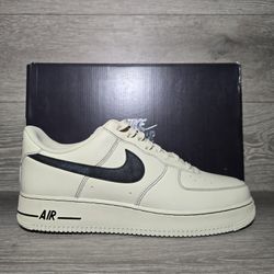 Nike Air Force 1 '07 LV8 Light Khaki Black Sneakers Mens 13 HQ2037-200 NEW