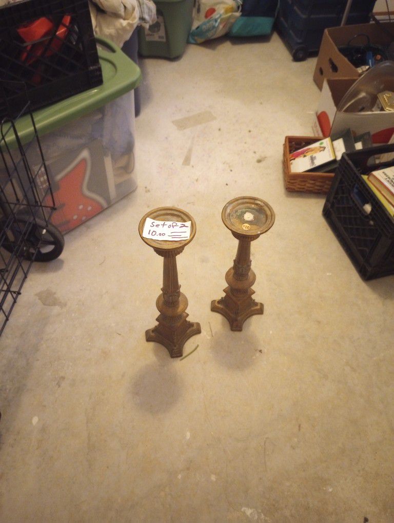 Matching Candle Holder Set Of Two