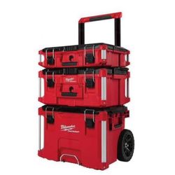 Milwaukee PACKOUT 22 in. Rolling Tool Box, 22 in. Large Tool Box and 22 in. Medium Tool Box ProSystem Low Profile Handle