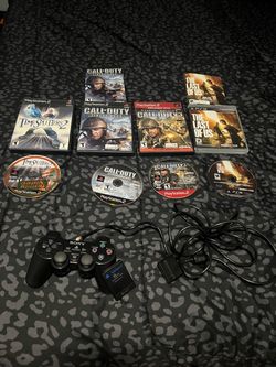 PlayStation ps2 memory card video games and controller games are scratched need resurface $15 for all PS2 controller still works but has some rubber m