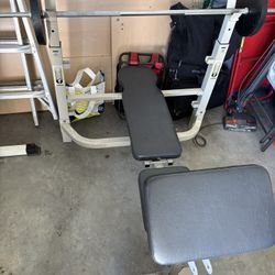 Bench Press And Multifunctional Exercise Machine  