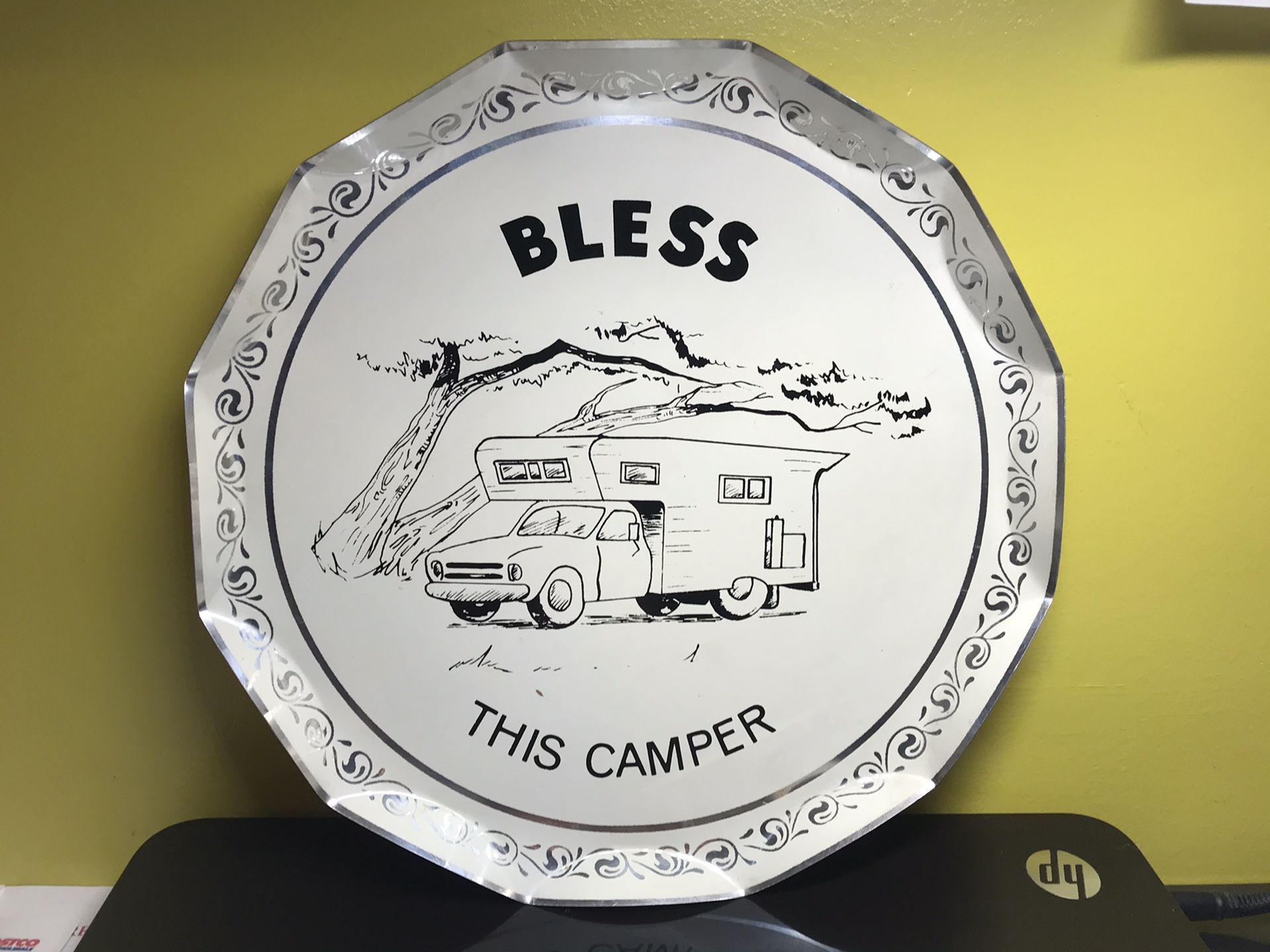 Vtg bless this camper tray