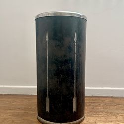 Vintage industrial ashtray trash can