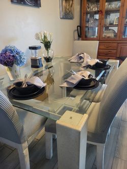 Glass dinette set