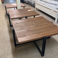 Cocktail table $150 brand new end tables 129 each