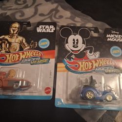 Hotwheels C-3PO And Mickey Mouse