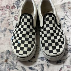 Girls Checkered Vans Size 1.5