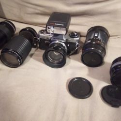 Film Camera And Lens 