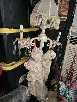 Vintage Cherub Lamp