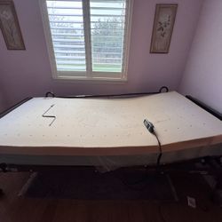 Twin Hospital Bed With Memory Foam (With Remote)