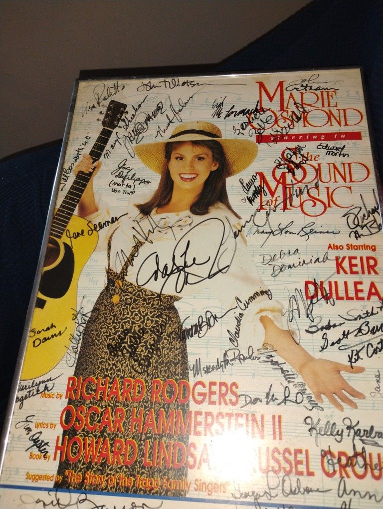 Wall Picture Of Marie Osmond Autographed By Her Herself And Team