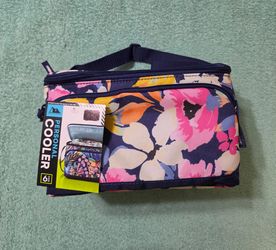 Cooler personal navy blue color with floral multicolors