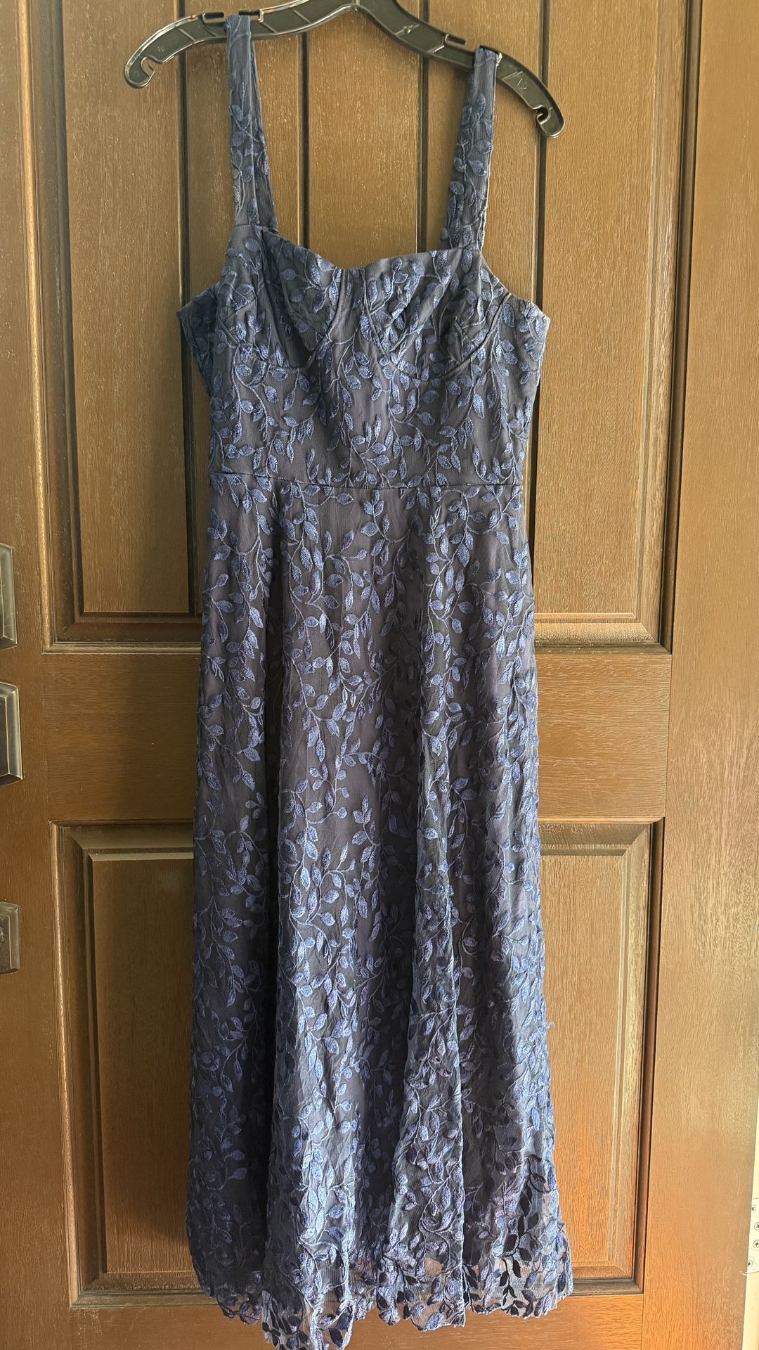 Maxi Lace Navy Blue Dress