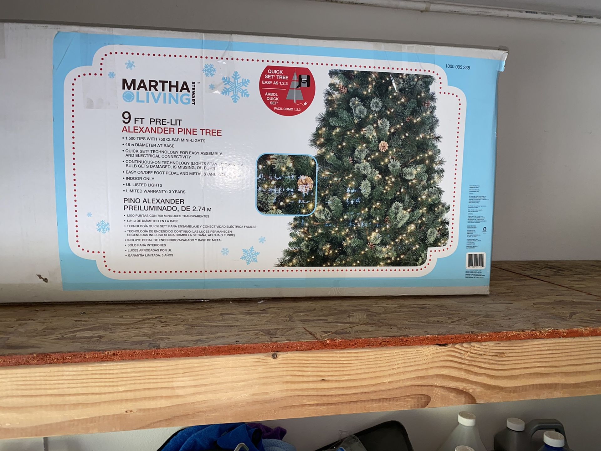 Martha Stewart 9 ft pre-lit Alexander pine tree Artificial Christmas tree
