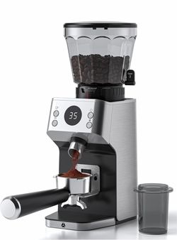 AAOBOSI Espresso Coffee Grinder, Anti-Static, 45 Grind Settings,40s Timer Conical Burr, 51/53mm Portafilter Holder, Easy Clean, Compact Design Touch S
