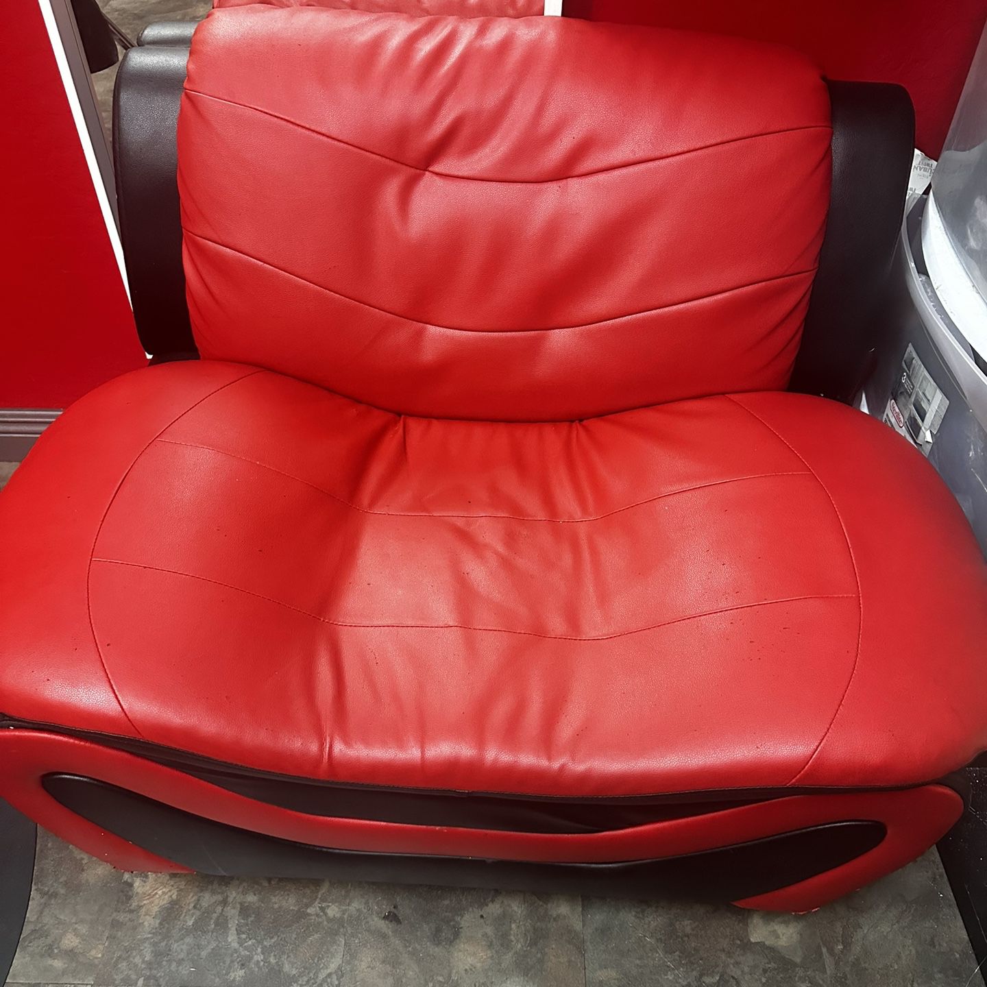Red Leather Couches 