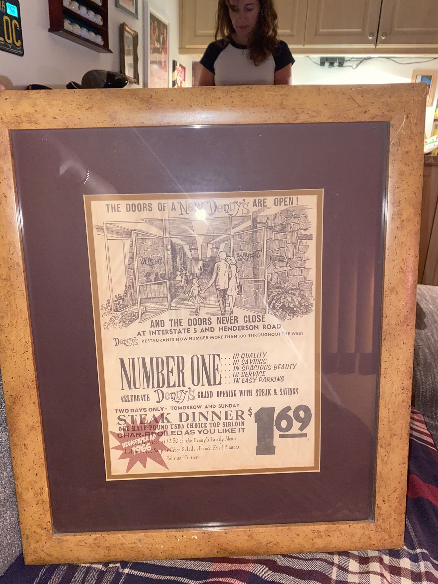Vintage Denny’s Framed Ad Memorabilia