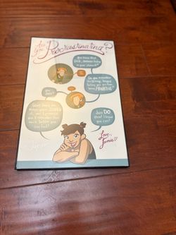 Girls With Slingshots GWS Meg Adams Procrastination Poster Signed Framed 12x16