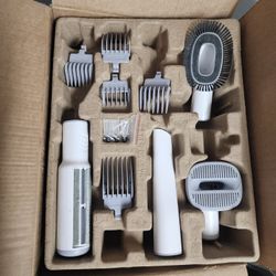 Pet grooming vacuum kit