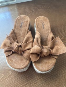Forever Bow Espadrille Slide Sandals