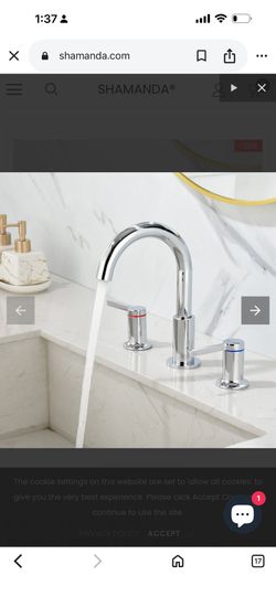 Bathroom Vanity Sink Faucet 3 Holes, Mordern 2 Handle 8 Inch Widespread Bathroom Lavatory