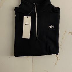 ALO QUARTER ZIP (BLACK)