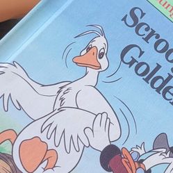 Mickey Mouse Plastic Easter Basket & Disney Book" Scrooge And The Golden Eggs."