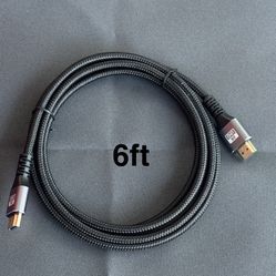 8K HDMI 2.1 Cable 6ft/2m, 48Gbps High Speed HDMI Cord, Support 8K@60Hz 4K@120Hz 2K@240Hz eARC 3D Dynamic HDR 12Bit for PS4/PS5 Laptop Xbox Series Stan