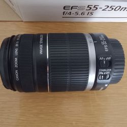 Canon Image Stabilizer EFS 55-250 f/4  5.6 IS New