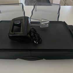 Electric Griddle, Hand Mixer, and Mesh Seasoning Racks