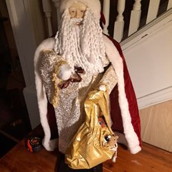 28" Vintage Musical / Animated Saint Nicholas 