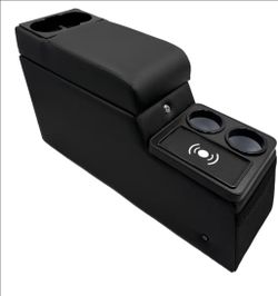 Truck Center Console Truck Seat/Bench Organizer with Wireless Charging and Holder Cups for Jeep CJ5 1,Jeep CJ7 1,Jeep Wrangler(YJ) 198