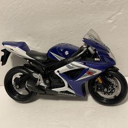 1:12 Maisto SUZUKI GSXR GSX-R 750 Diecast Motorcycle Model Bike 31153 Blue white