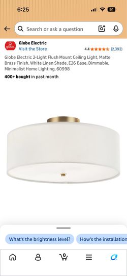 2-Light Flush Mount Ceiling Light