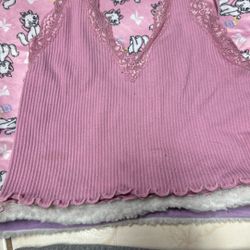 pink crop top spaghetti strap 