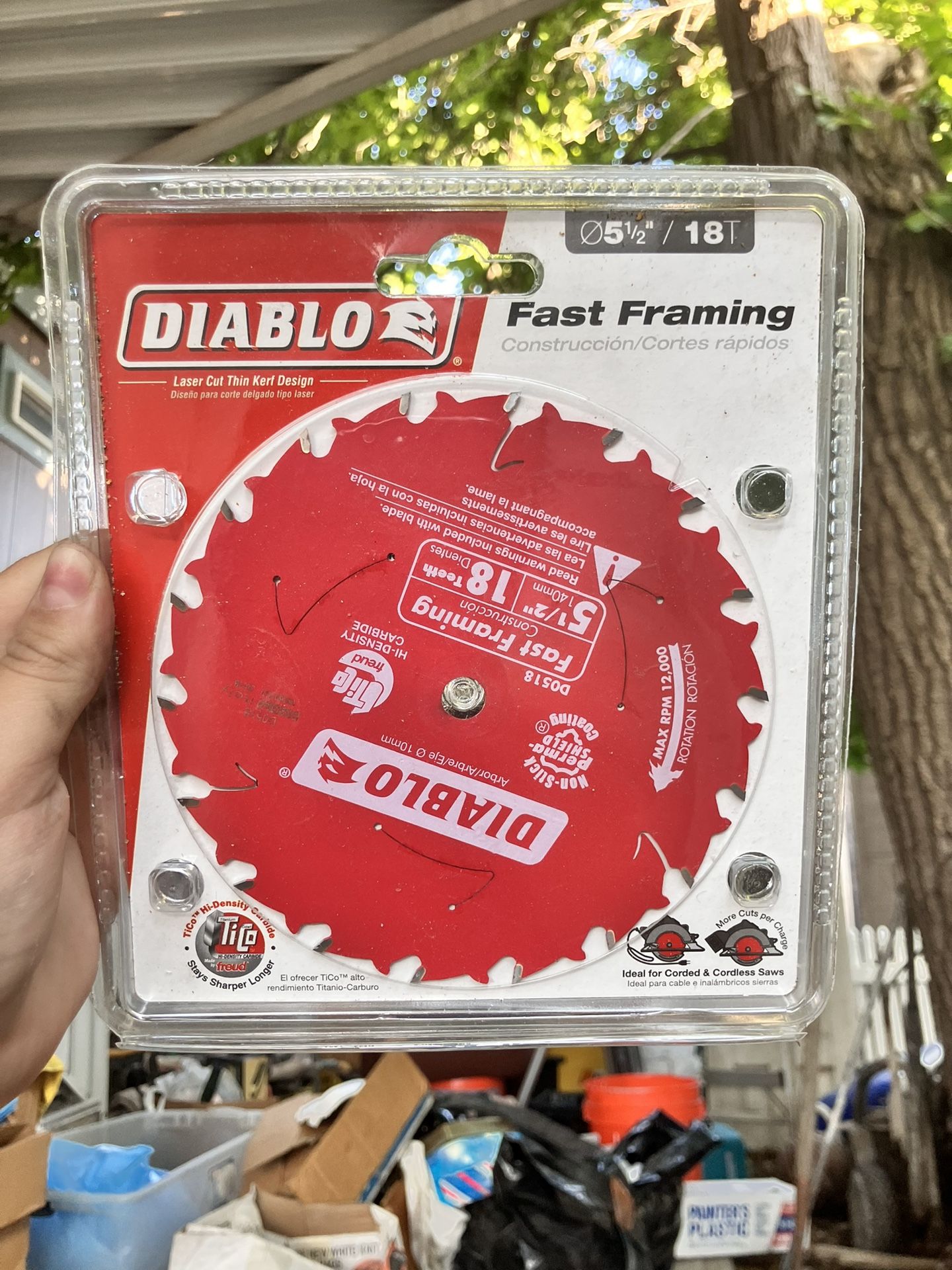 Diablo D0518X 5-1/2 in. x 18 Tooth Fast Framing Trim Saw Blade