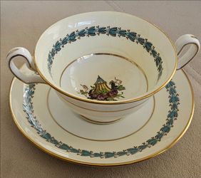 Wedgwood Appledore W3257 Teacup & Saucer Bone China England