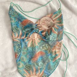 Multicolor Sun Halter Top