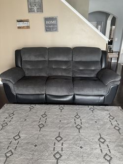 Full Reclining Large Sofa With Ports