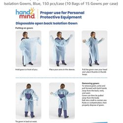 gown, lvl 1, non surg iso, blue